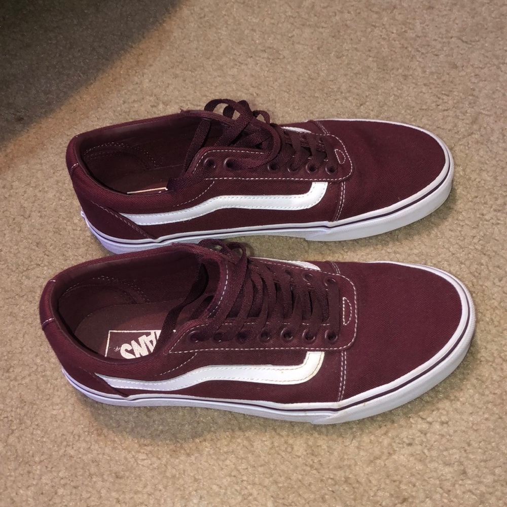 Maroon old skool vans